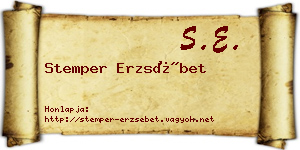 Stemper Erzsébet névjegykártya