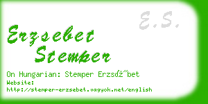 erzsebet stemper business card